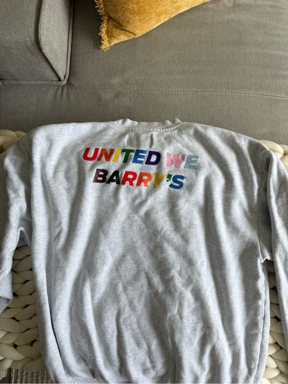 United We Barry’s Crewneck Sweatshirt - Light Gray Barry’s Bootcamp